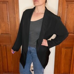 Vintage Helene St. Marie Black Blazer Jacket One Size Relaxed Fit